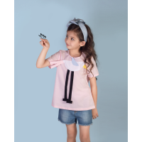 بلوزه طائر أكمام قصيرة 