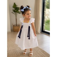 فستان أبيض بطيور