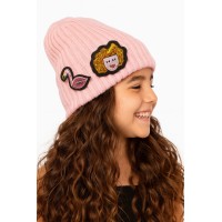 قبعة شتوية وردية