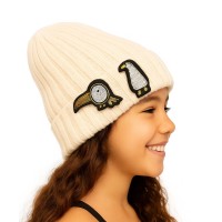 قبعة شتوية بيج